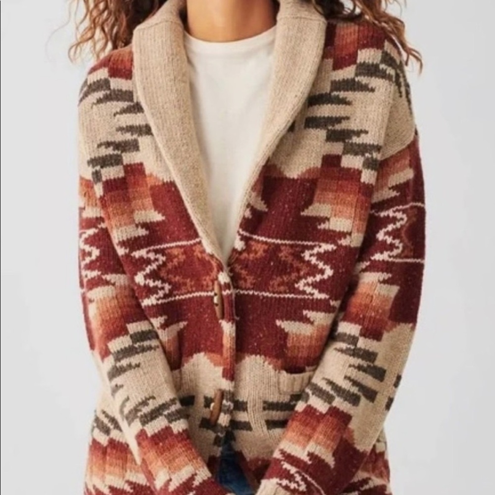 Faherty x Thunder Voice Eagle Cardigan - Sunset